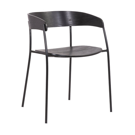 Armen Living Perry Metal/Wood Dining Chair