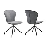 Armen Living Petrie Fabric+PU+Metal Back: 100% Polyurethane Front: 100% Polyester Dining Chair