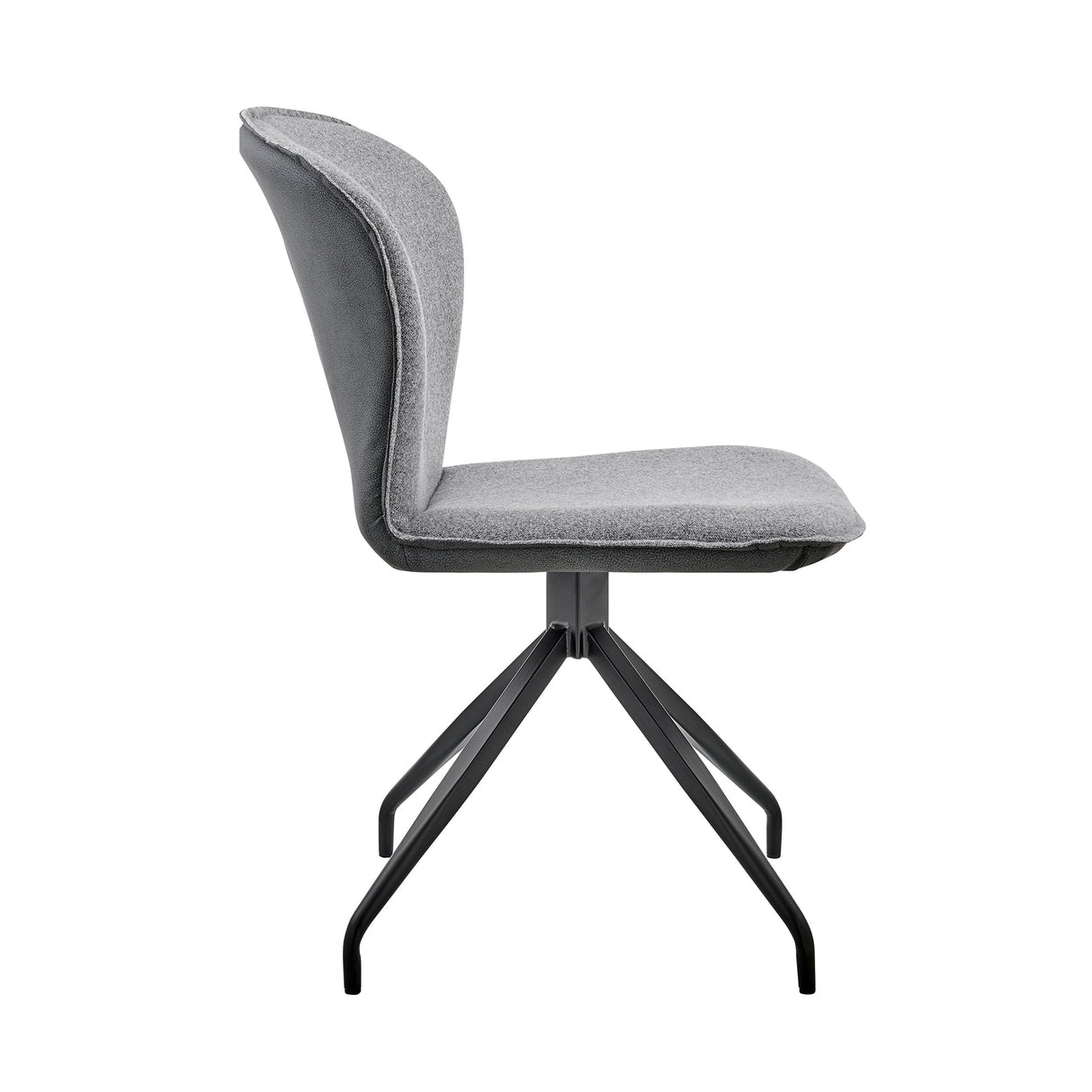 Armen Living Petrie Fabric+PU+Metal Back: 100% Polyurethane Front: 100% Polyester Dining Chair