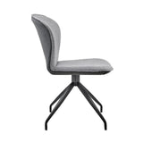 Armen Living Petrie Fabric+PU+Metal Back: 100% Polyurethane Front: 100% Polyester Dining Chair