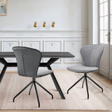 Armen Living Petrie Fabric+PU+Metal Back: 100% Polyurethane Front: 100% Polyester Dining Chair