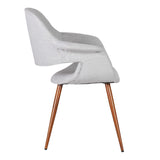 Armen Living Phoebe Walnut Wood/Metal/Fabric 100% Polyester Dining Chair