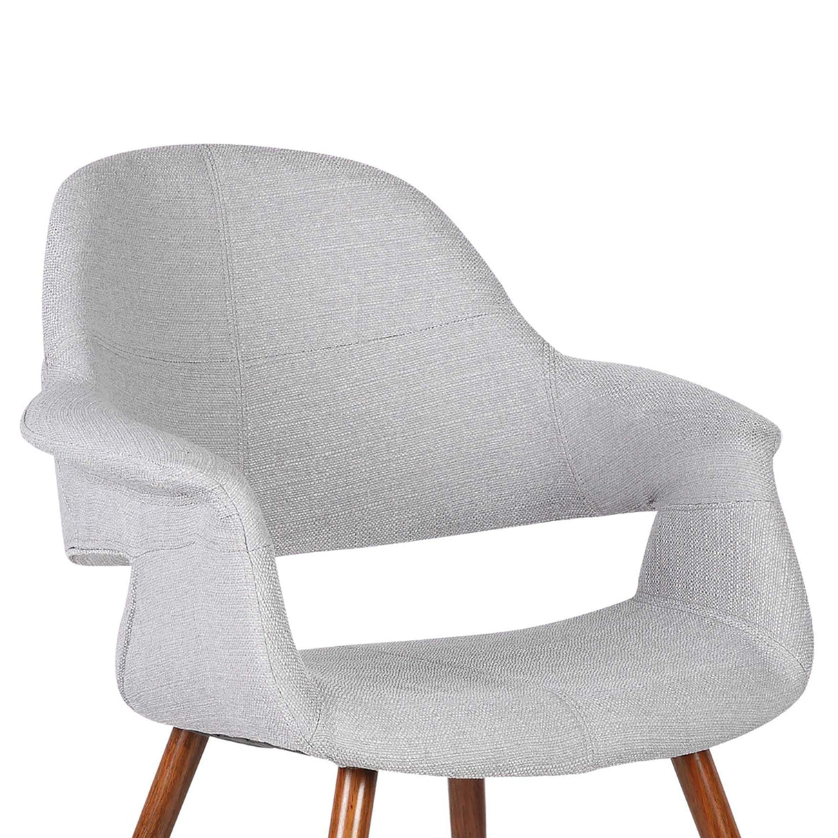 Armen Living Phoebe Walnut Wood/Metal/Fabric 100% Polyester Dining Chair