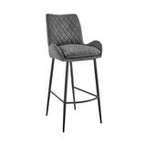 Armen Living Panama Fabric+Metal 100% Polyester Barstool