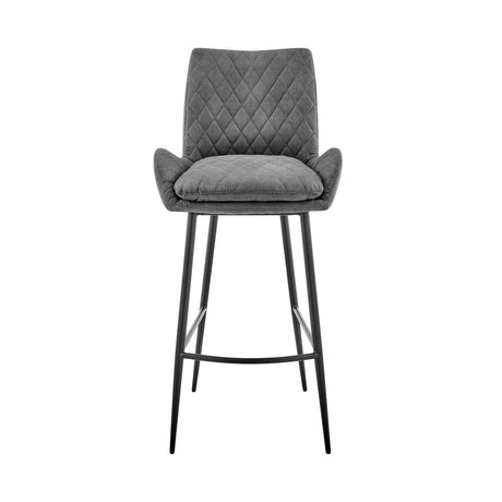 Armen Living Panama Fabric+Metal 100% Polyester Barstool