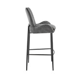 Armen Living Panama Fabric+Metal 100% Polyester Barstool