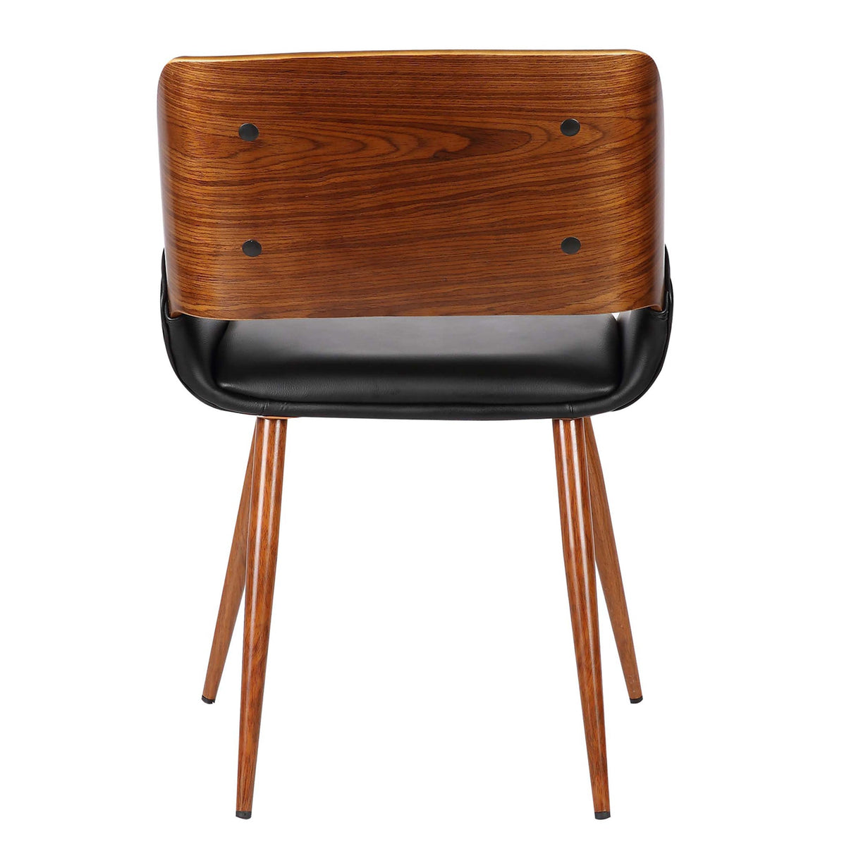 Armen Living Panda Walnut Wood/Metal/Faux Leather/Leatherette 100% Polyurethane Dining Chair