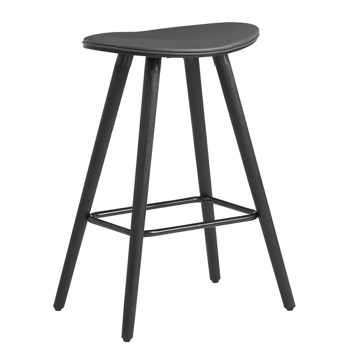 Armen Living Piper Bent Wood/Metal/Faux Leather 100% Polyurethane Bar Stool