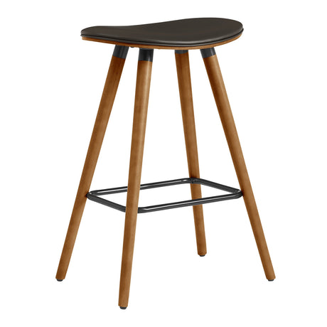 Armen Living Piper Bent Wood/Metal/Faux Leather 100% Polyurethane Bar Stool