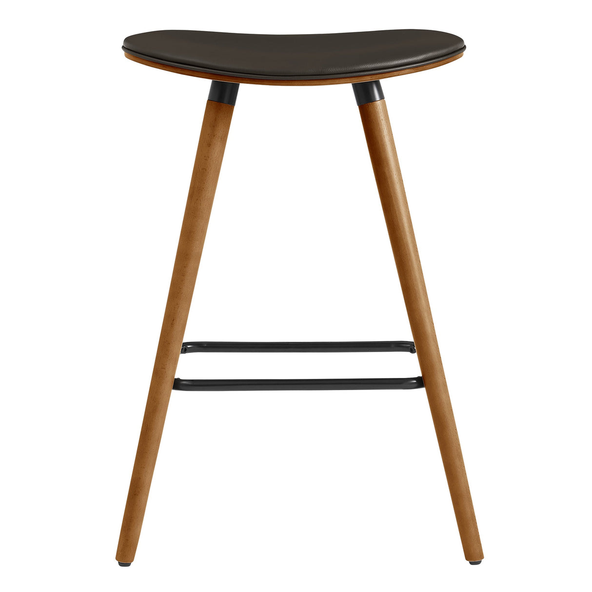 Armen Living Piper Bent Wood/Metal/Faux Leather 100% Polyurethane Bar Stool