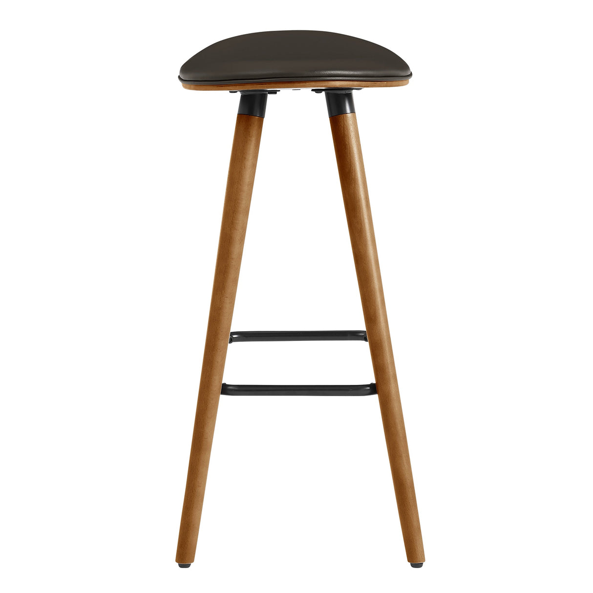 Armen Living Piper Bent Wood/Metal/Faux Leather 100% Polyurethane Bar Stool