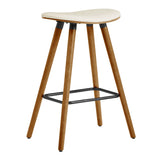 Armen Living Piper Bent Wood/Metal/Faux Leather 100% Polyurethane Bar Stool