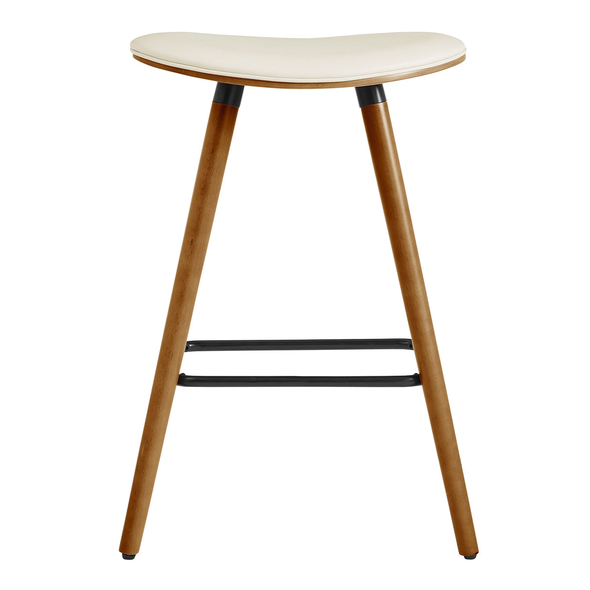 Armen Living Piper Bent Wood/Metal/Faux Leather 100% Polyurethane Bar Stool