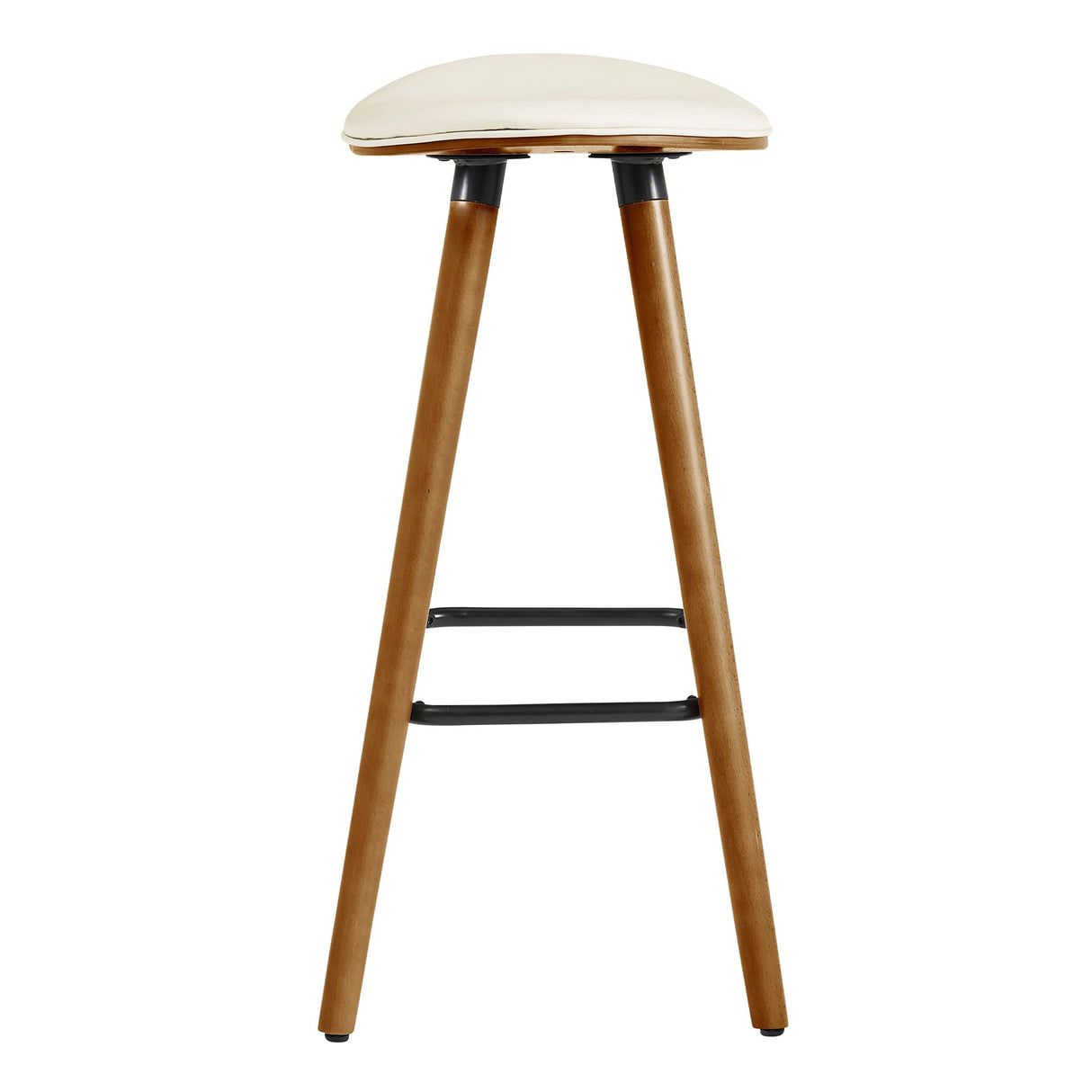 Armen Living Piper Bent Wood/Metal/Faux Leather 100% Polyurethane Bar Stool