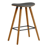 Armen Living Piper Bent Wood/Metal/Faux Leather 100% Polyurethane Bar Stool