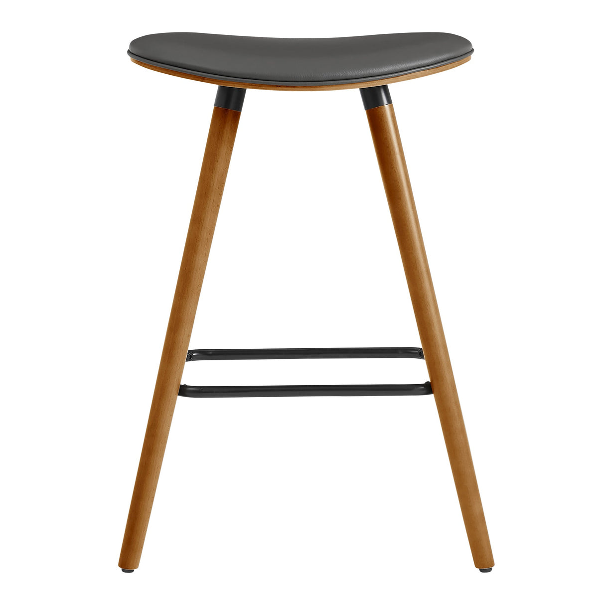 Armen Living Piper Bent Wood/Metal/Faux Leather 100% Polyurethane Bar Stool