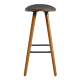 Armen Living Piper Bent Wood/Metal/Faux Leather 100% Polyurethane Bar Stool