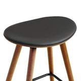 Armen Living Piper Bent Wood/Metal/Faux Leather 100% Polyurethane Bar Stool