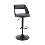 Armen Living Paulo Poplar bentwood/Metal/Faux Leather/Foam 100% Polyurethane Swivel Barstool