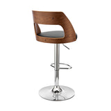 Armen Living Paulo Poplar bentwood/Metal/Faux Leather/Foam 100% Polyurethane Swivel Barstool