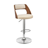 Armen Living Paulo Poplar bentwood/Metal/Faux Leather/Foam 100% Polyurethane Swivel Barstool