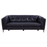 Armen Living Primrose Wood/Foam/Leather/Poly Soft Fabric/Metal 100% Genuine Leather Sofa