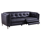 Armen Living Primrose Wood/Foam/Leather/Poly Soft Fabric/Metal 100% Genuine Leather Sofa