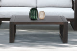 Armen Living Paradise Eucalyptus Wood Outdoor Coffee Table