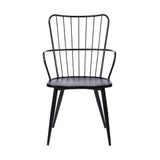 Armen Living Parisa Black Steel/Plywood Na Dining Accent Chair