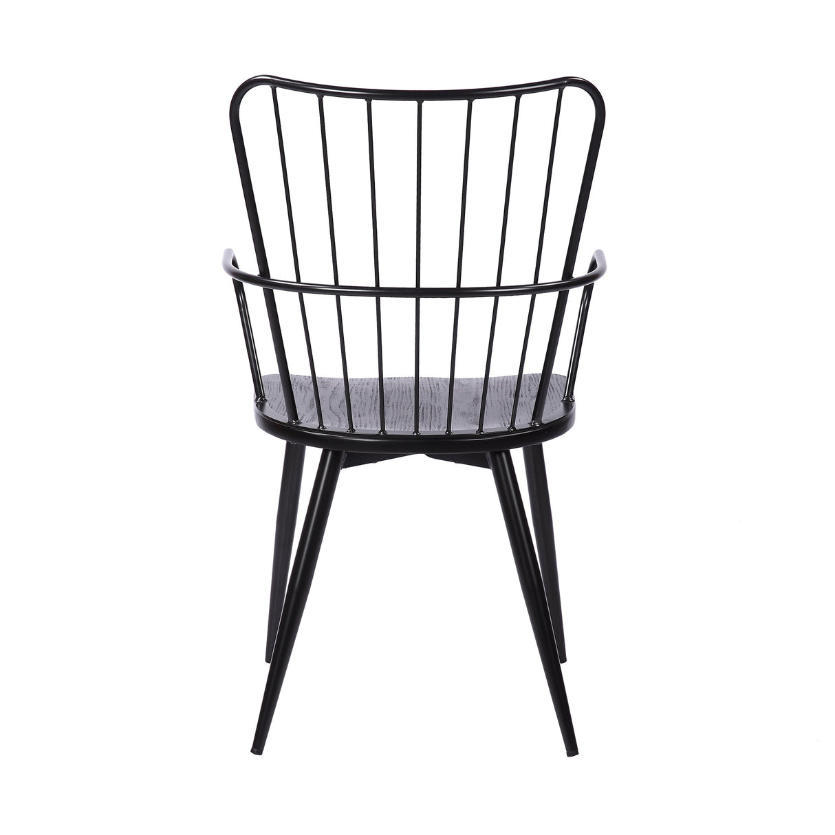 Armen Living Parisa Black Steel/Plywood Na Dining Accent Chair