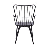 Armen Living Parisa Black Steel/Plywood Na Dining Accent Chair