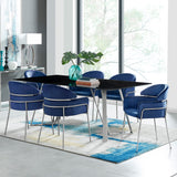 Armen Living Portia Fabric/Plywood/Metal 100% Polyester Dining Chair