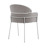 Armen Living Portia Fabric/Plywood/Metal 100% Polyester Dining Chair