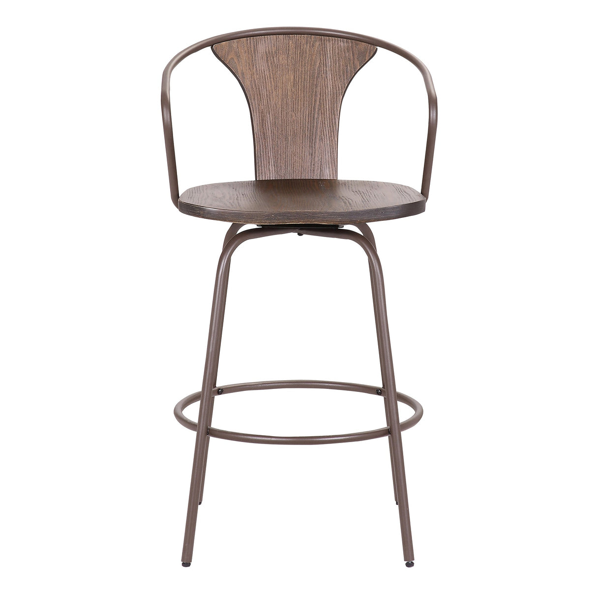 Armen Living Payton Black Steel,Plywood Barstool