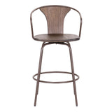 Armen Living Payton Black Steel,Plywood Barstool