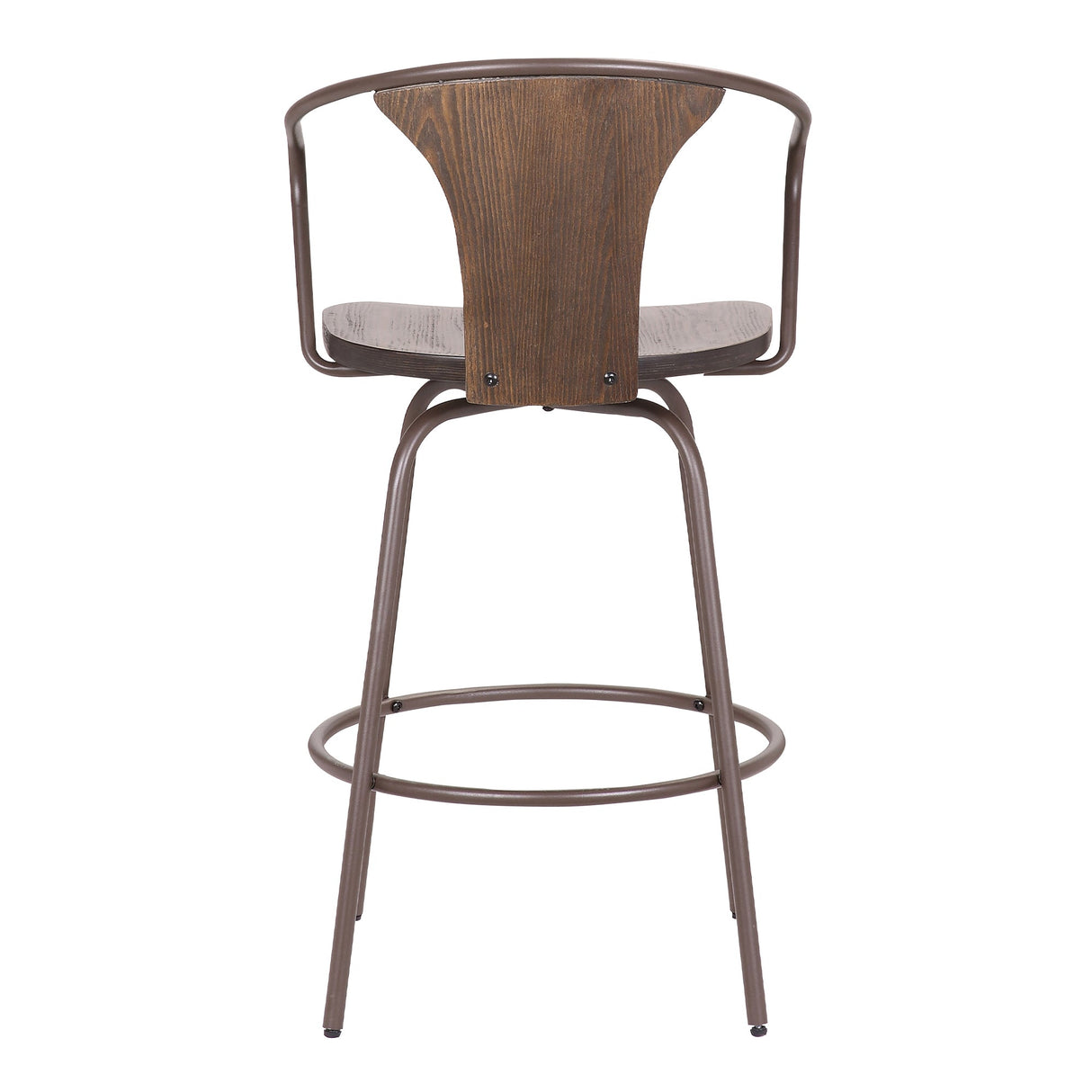 Armen Living Payton Black Steel,Plywood Barstool