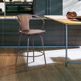 Armen Living Payton Black Steel,Plywood Barstool