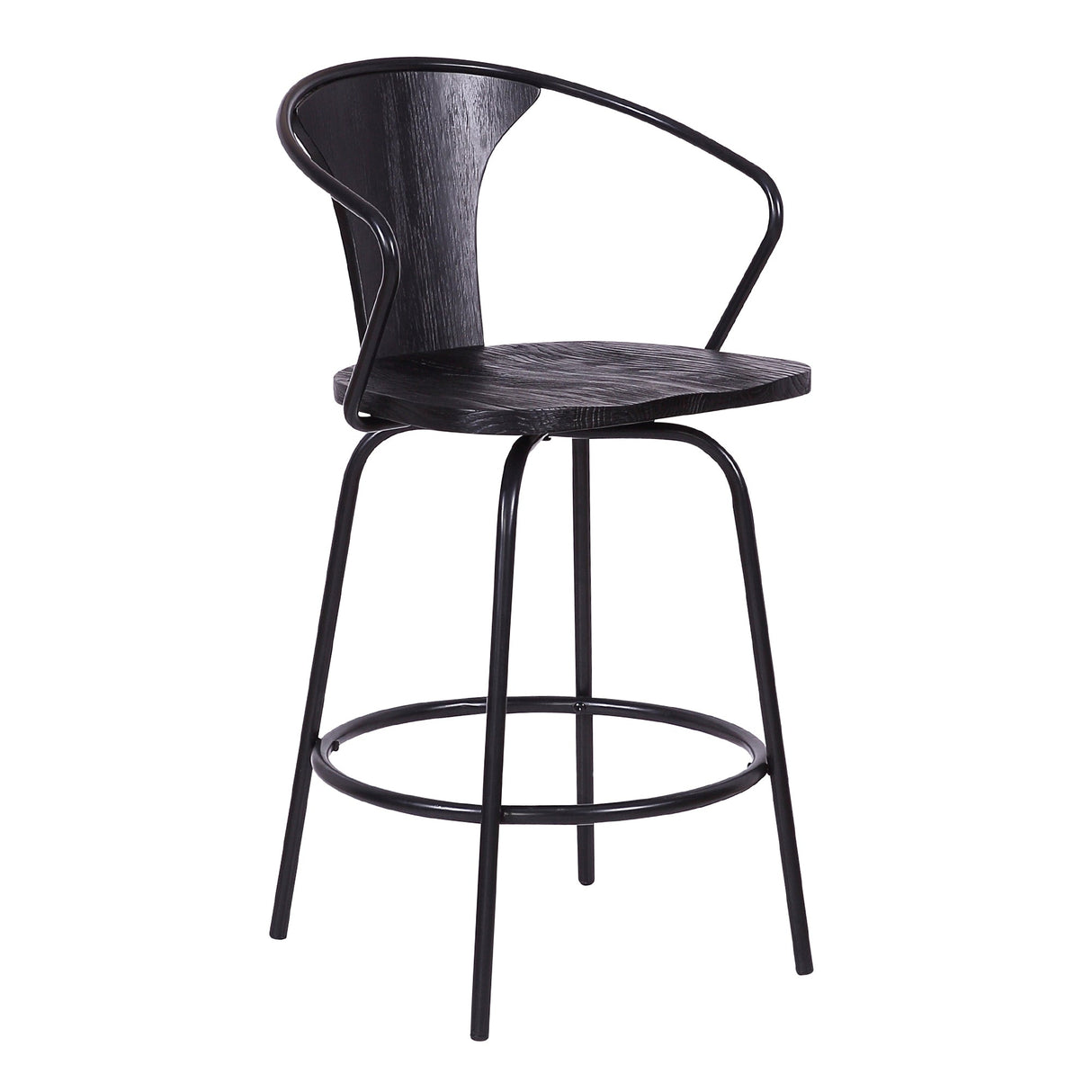 Armen Living Payton Brown Steel,Plywood Barstool