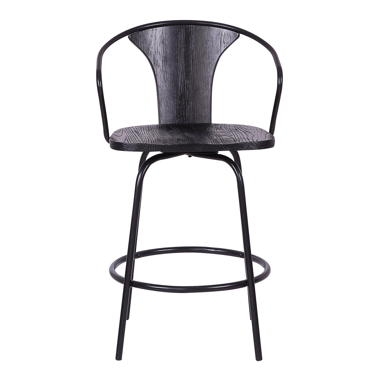 Armen Living Payton Brown Steel,Plywood Barstool