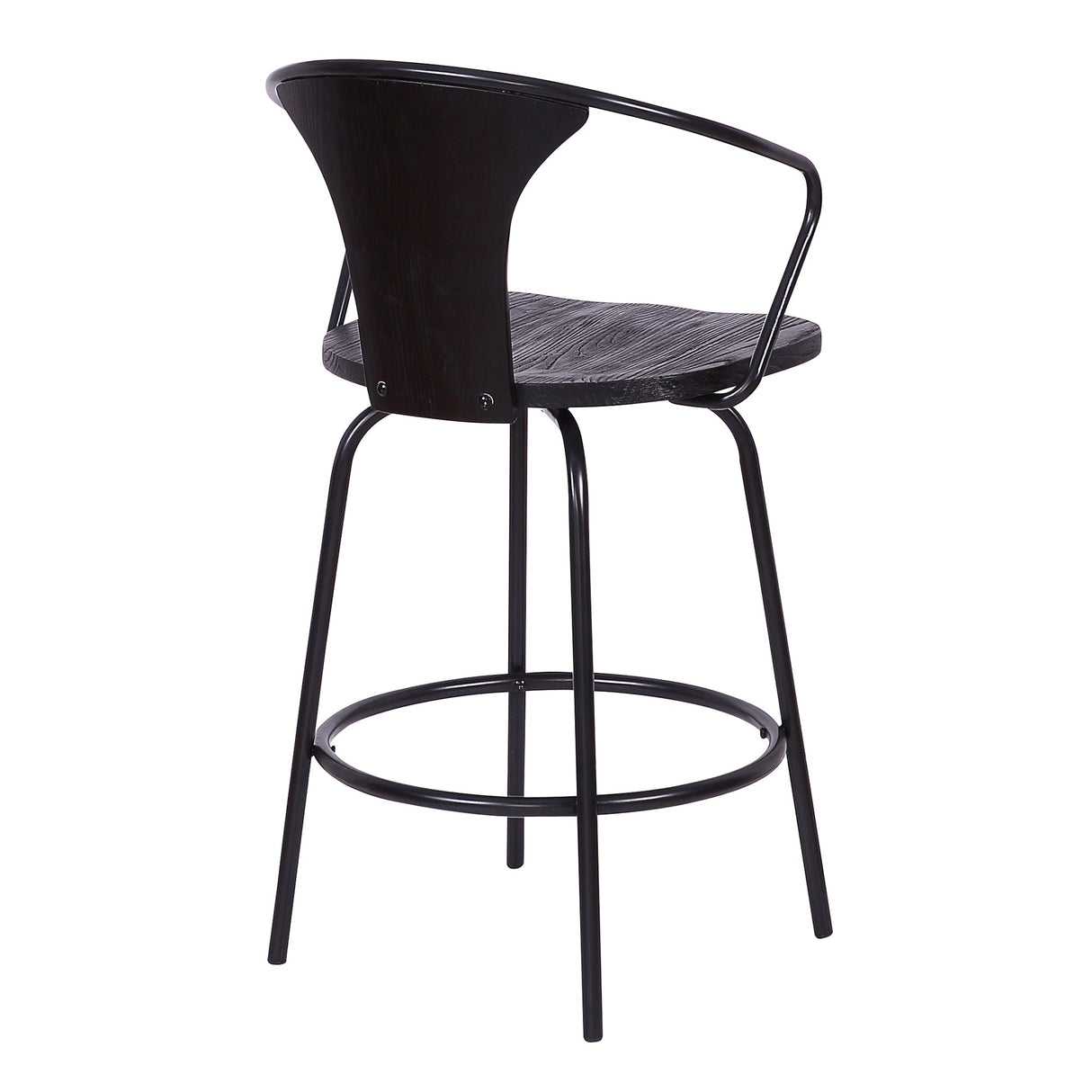 Armen Living Payton Brown Steel,Plywood Barstool