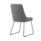 Armen Living Quartz Fabric/Plywood/Metal 100% Polyester Dining Chair