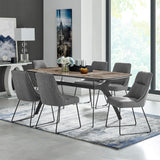 Armen Living Quartz Fabric/Plywood/Metal 100% Polyester Dining Chair