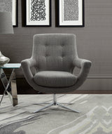 Armen Living Quinn Fabric/Wood/Steel 100% Polyester Accent Chair