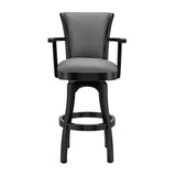 Armen Living Raleigh Arm Wood/Faux Leather 100% Polyurethane Barstool