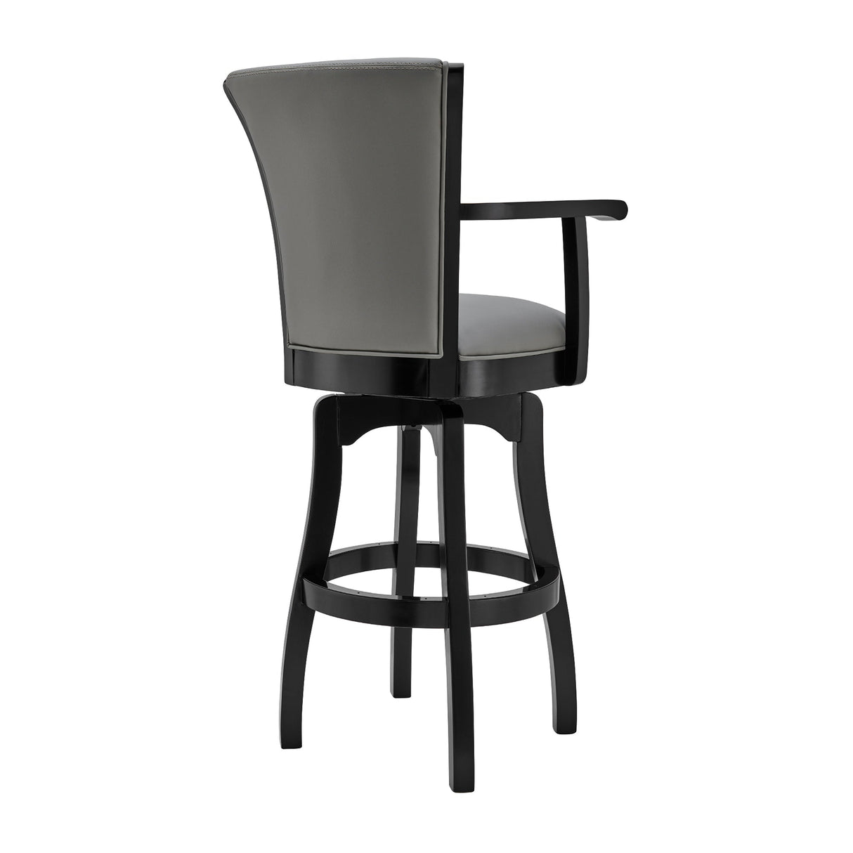 Armen Living Raleigh Arm Wood/Faux Leather 100% Polyurethane Barstool