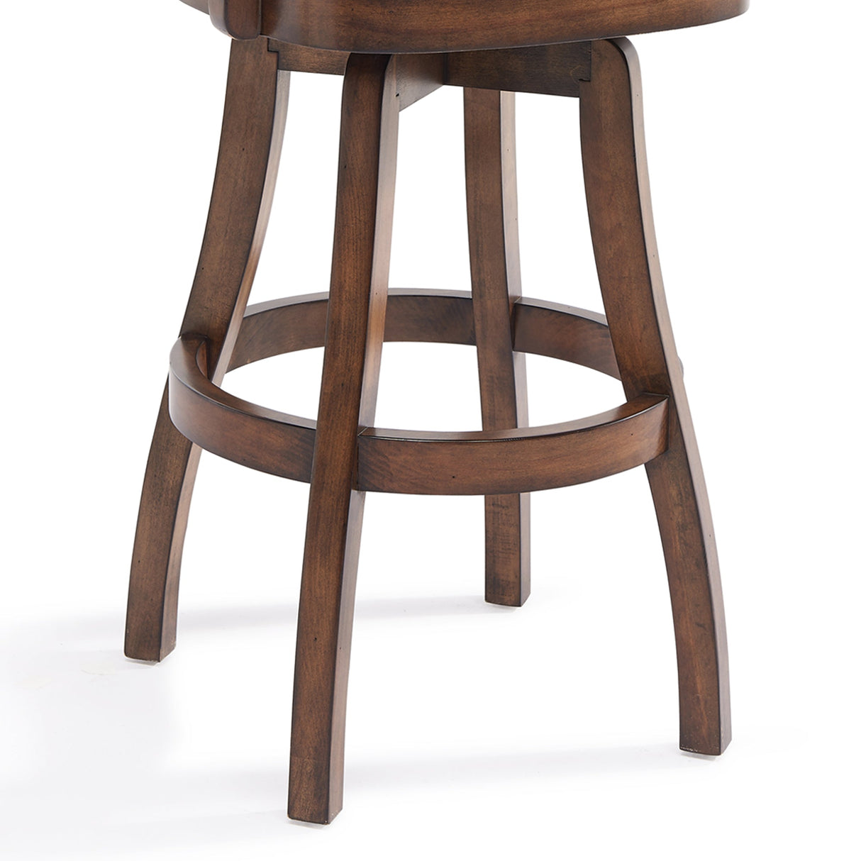 Armen Living Raleigh Arm Chestnut Wood/Faux Leather/Leatherette 100% Polyurethane Barstool