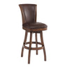 Armen Living Raleigh Chestnut Wood/Faux Leather/Leatherette 100% Polyurethane Barstool