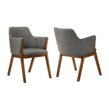 Armen Living Renzo Solid Rubberwood+ Lvl With Foam 100% Polyester Side Chair