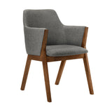 Armen Living Renzo Solid Rubberwood+ Lvl With Foam 100% Polyester Side Chair