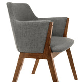 Armen Living Renzo Solid Rubberwood+ Lvl With Foam 100% Polyester Side Chair